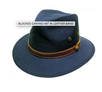 2830 - Blocked Canvas Hat w Leather Band – Harrys for Menswear