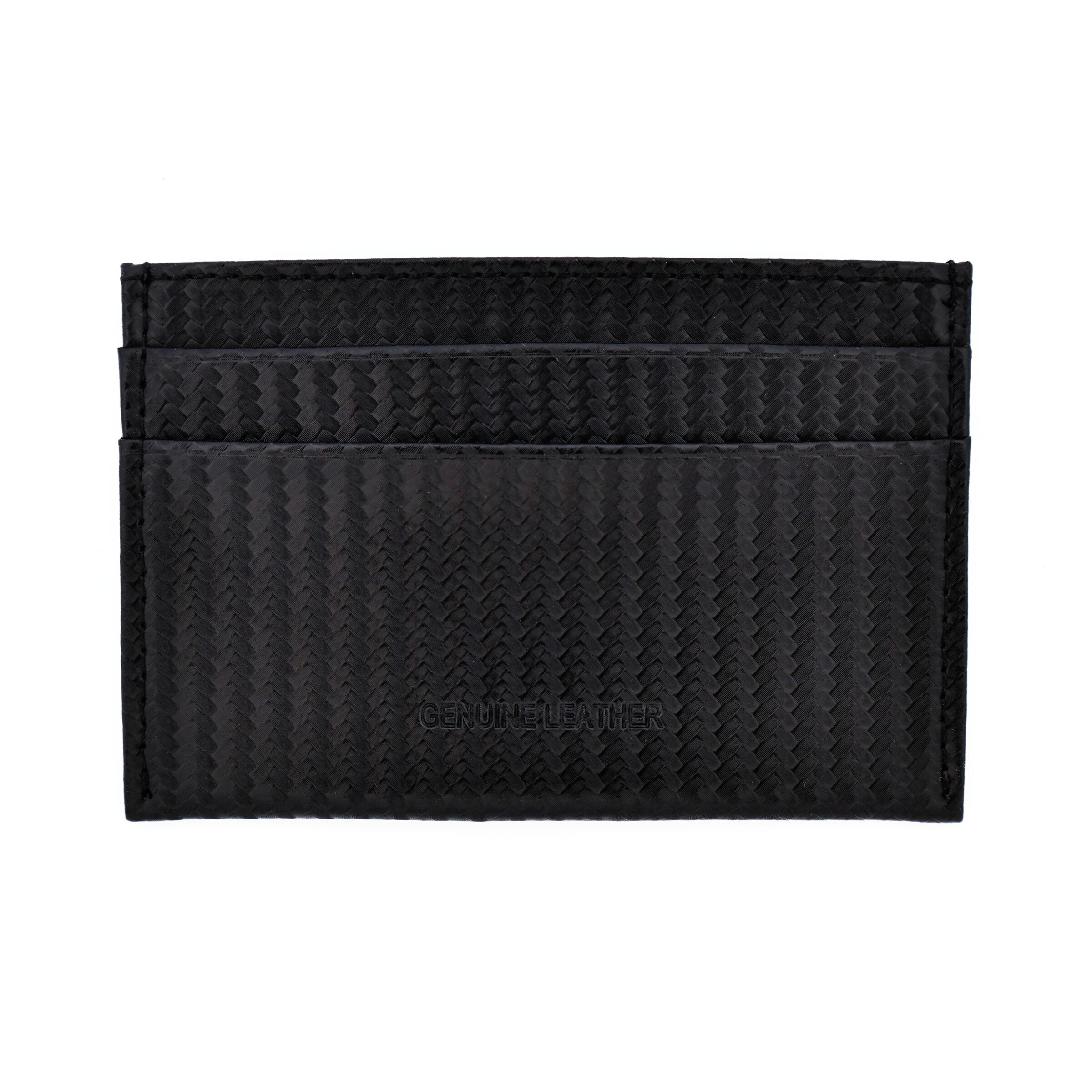 Carbon Fibre Leather Print Card Wallet