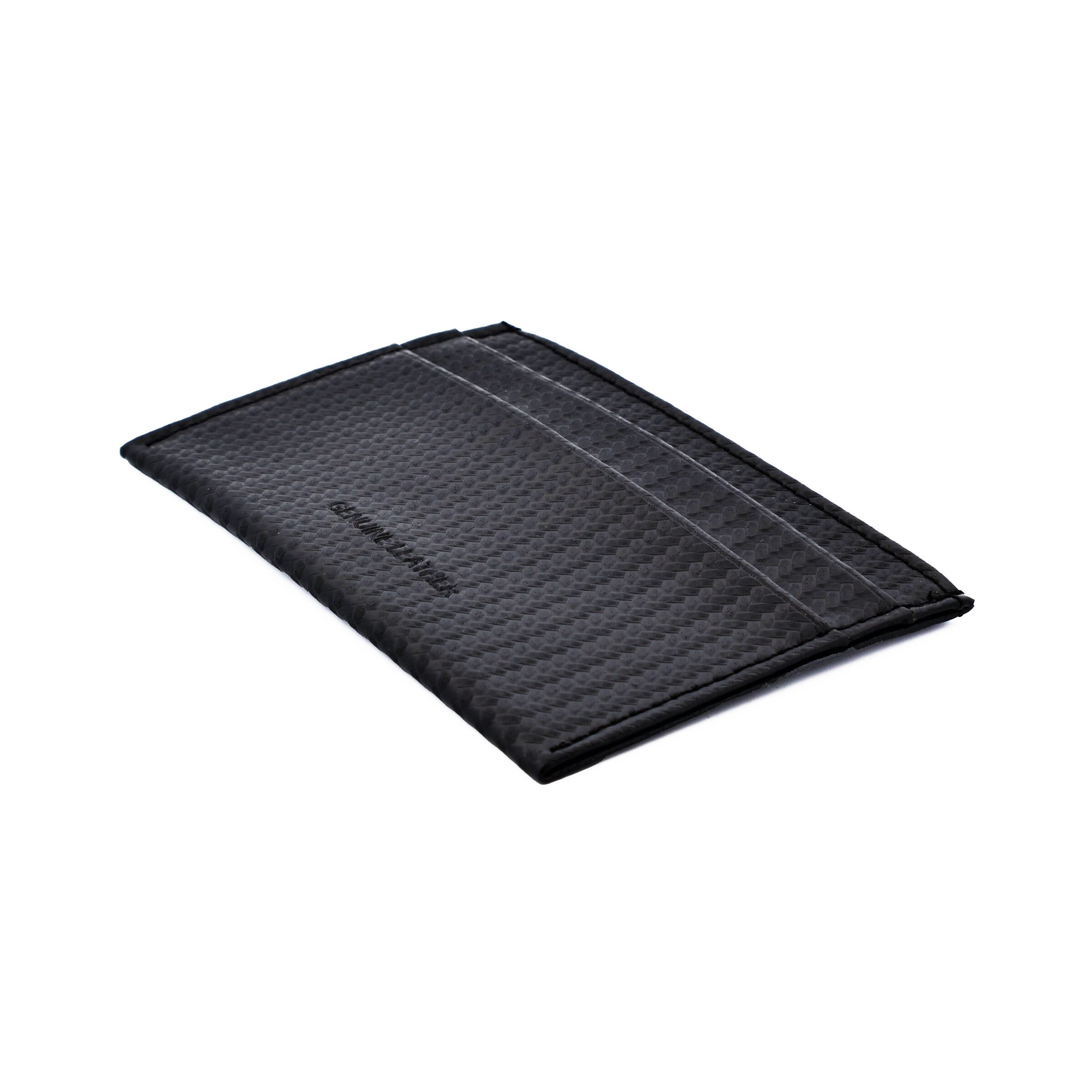 Carbon Fibre Leather Print Card Wallet