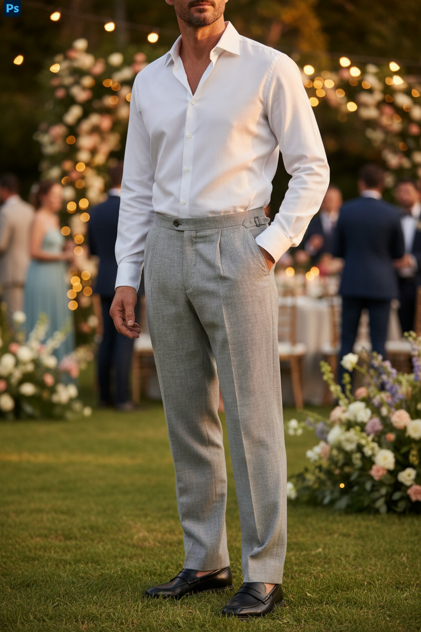 Banbury Trouser — Wedding Guest Lifestyle Detail