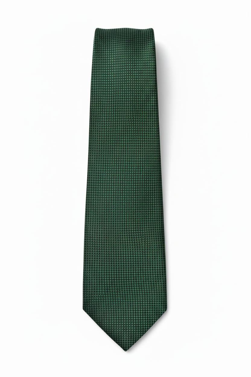 Bottle Green Self-Pattern Tie