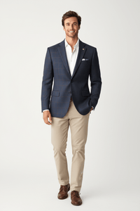 BW6 Brown Windowpane Sports Coat - Savile Row Abram Blazer - Harrys for Menswear