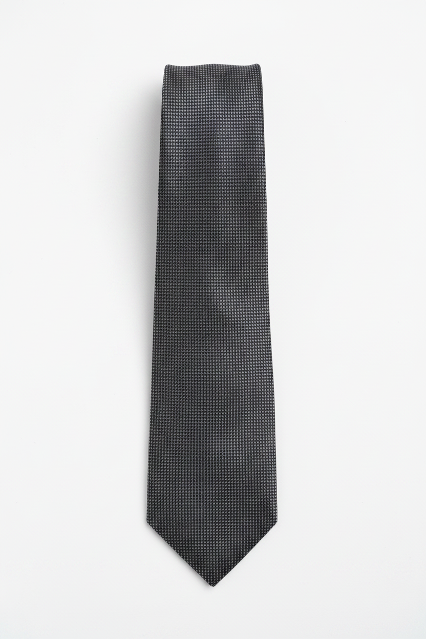 Charcoal Self-Pattern Tie