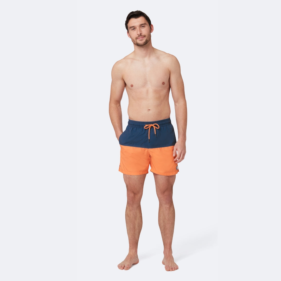 Orange & Navy Colour Block