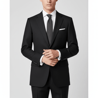 D9 Black Travel Jacket - Front View