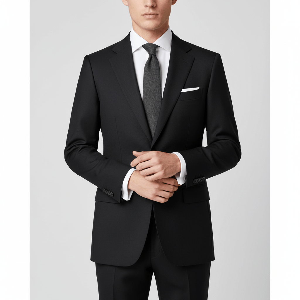 D9 Black Travel Jacket - Front View