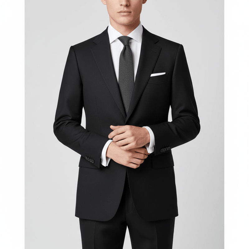 D9 Black Travel Jacket - Front View