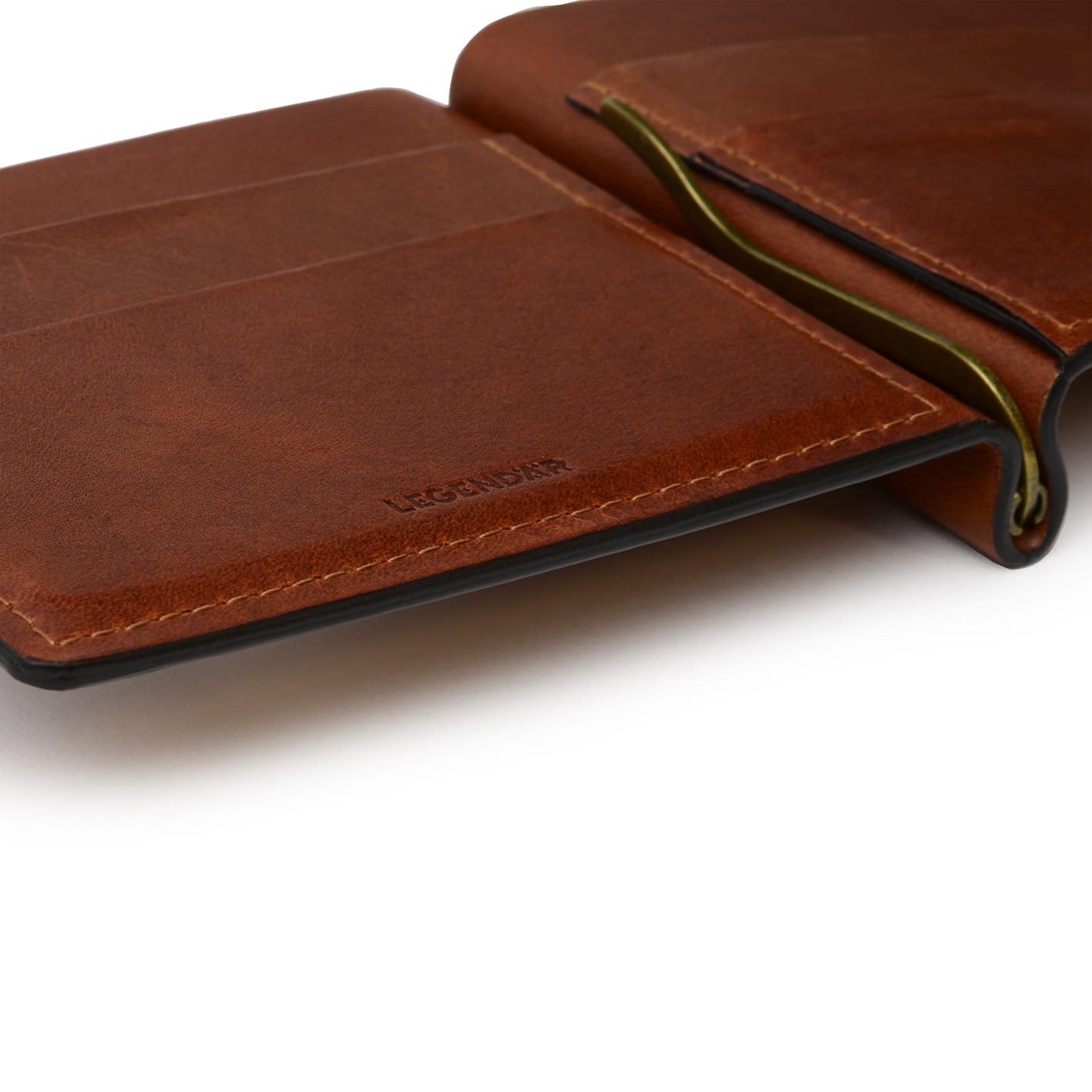 LEGENDÄR Leather Wallet CLYP - chestnut