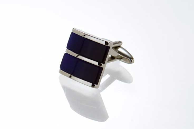Dark Navy Cat's Eye Cufflinks