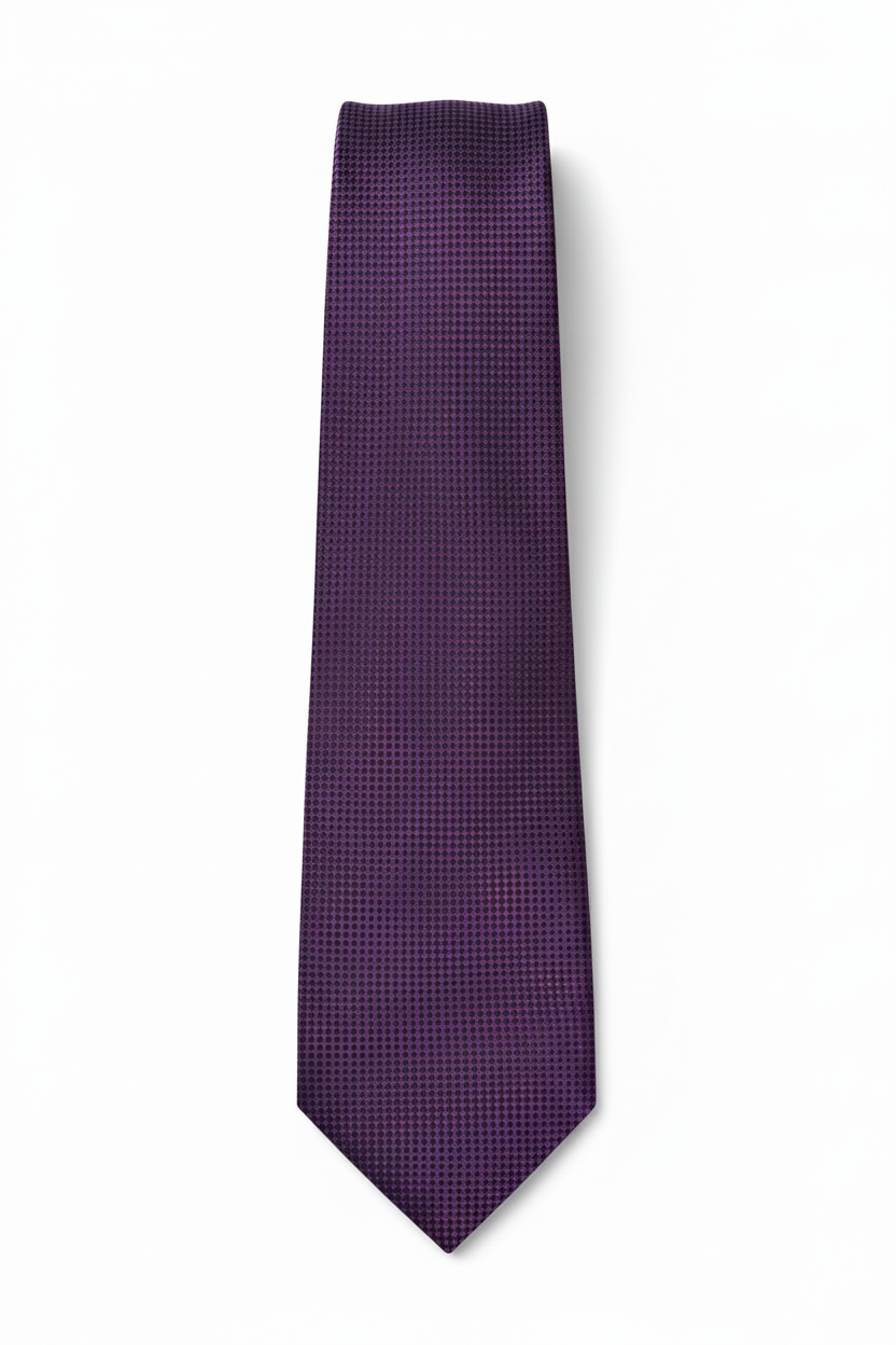 Purple Self-Pattern Tie