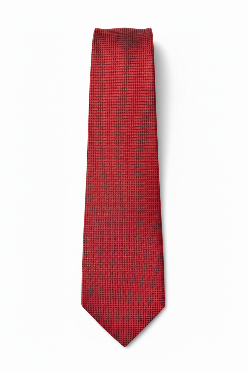 Red Self-Pattern Tie