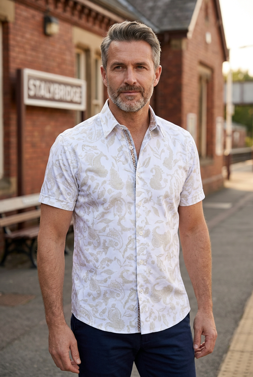 RR0010 Stalybridge paisley shirt lifestyle image