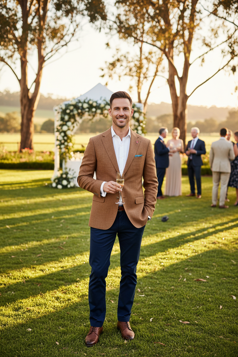 Savile Row Summer Sports Coat Garden Wedding Lifestyle