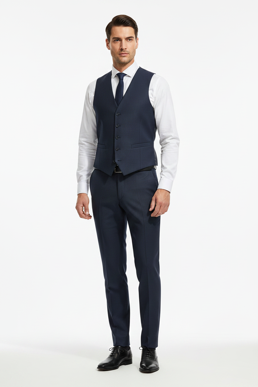 T11 Navy Waistcoat Match