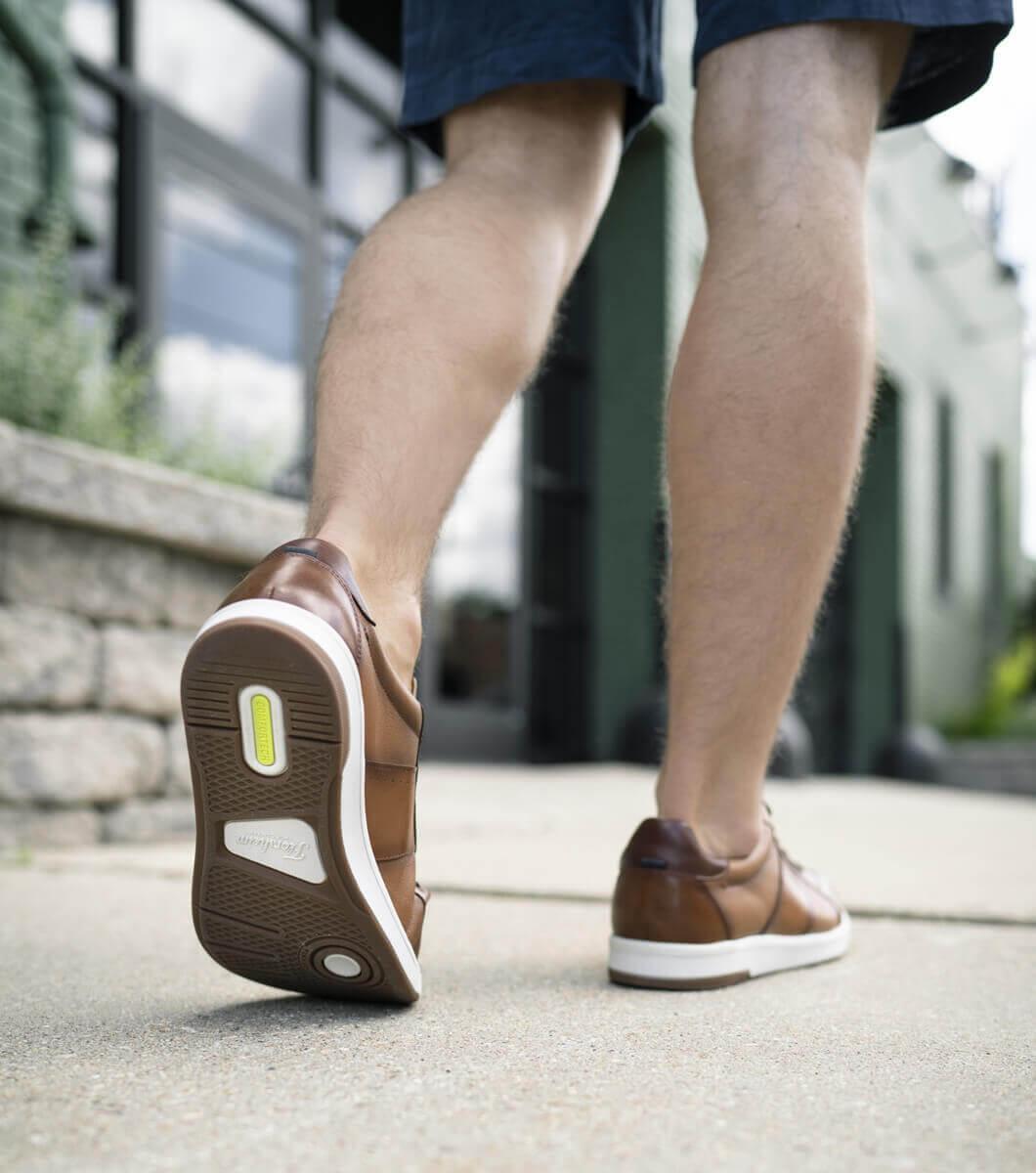 Crossover Lace Toe Sneaker - Cognac - Harrys for Menswear