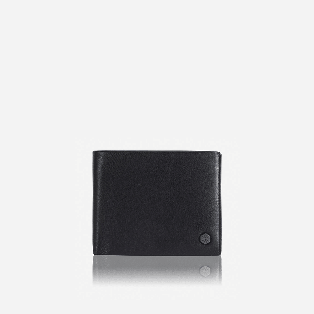 Monaco LARGE BILLFOLD WALLET WITH COIN, SOFT BLACK-3951MOBLG - Harrys for Menswear
