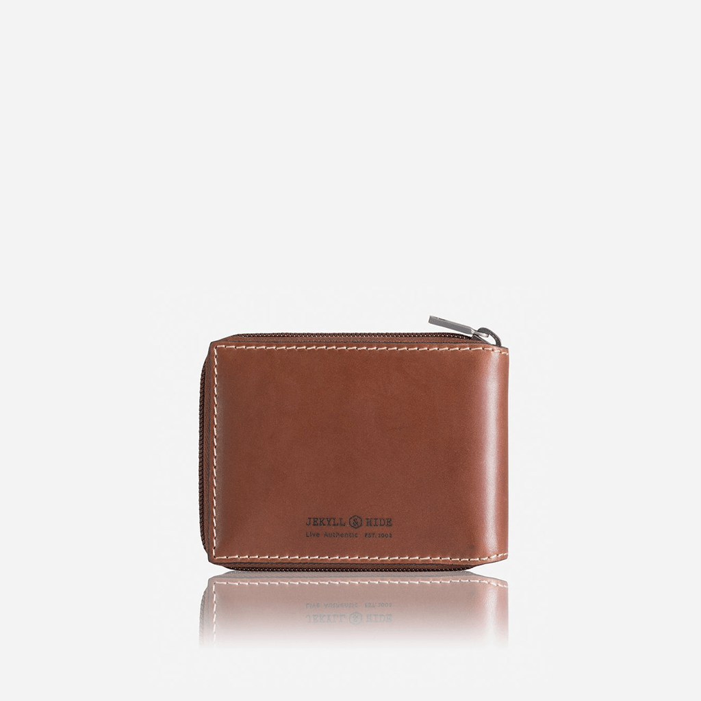 LARGE ZIP AROUND WALLET WITH COIN, CLAY-4295TECLG - Harrys for Menswear