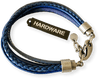 Leather Bracelet-Blue-630-90 - Harrys for Menswear