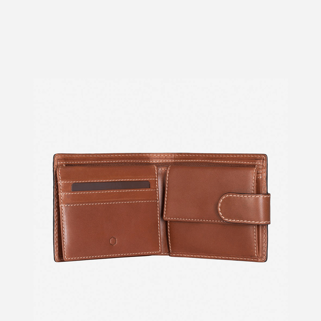 LARGE BIFOLD WALLET WITH COIN , CLAY-6353TECLG - Harrys for Menswear