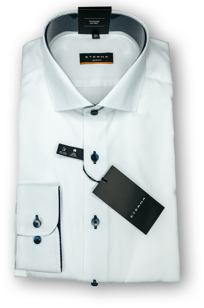 Eterna 8100S-Slim Fit- White - Harrys for Menswear