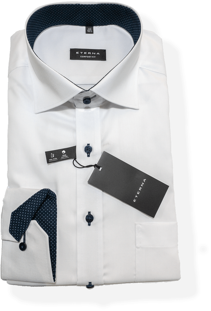 8100C-00 Comfort Fit Eterna - White - Harrys for Menswear