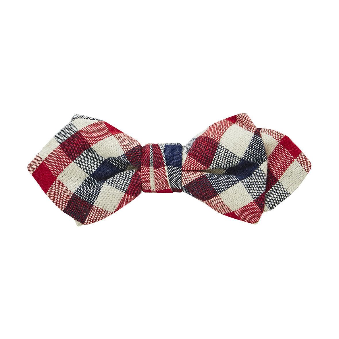 Buckle Plaid Bow Tie-Red - Harrys for Menswear