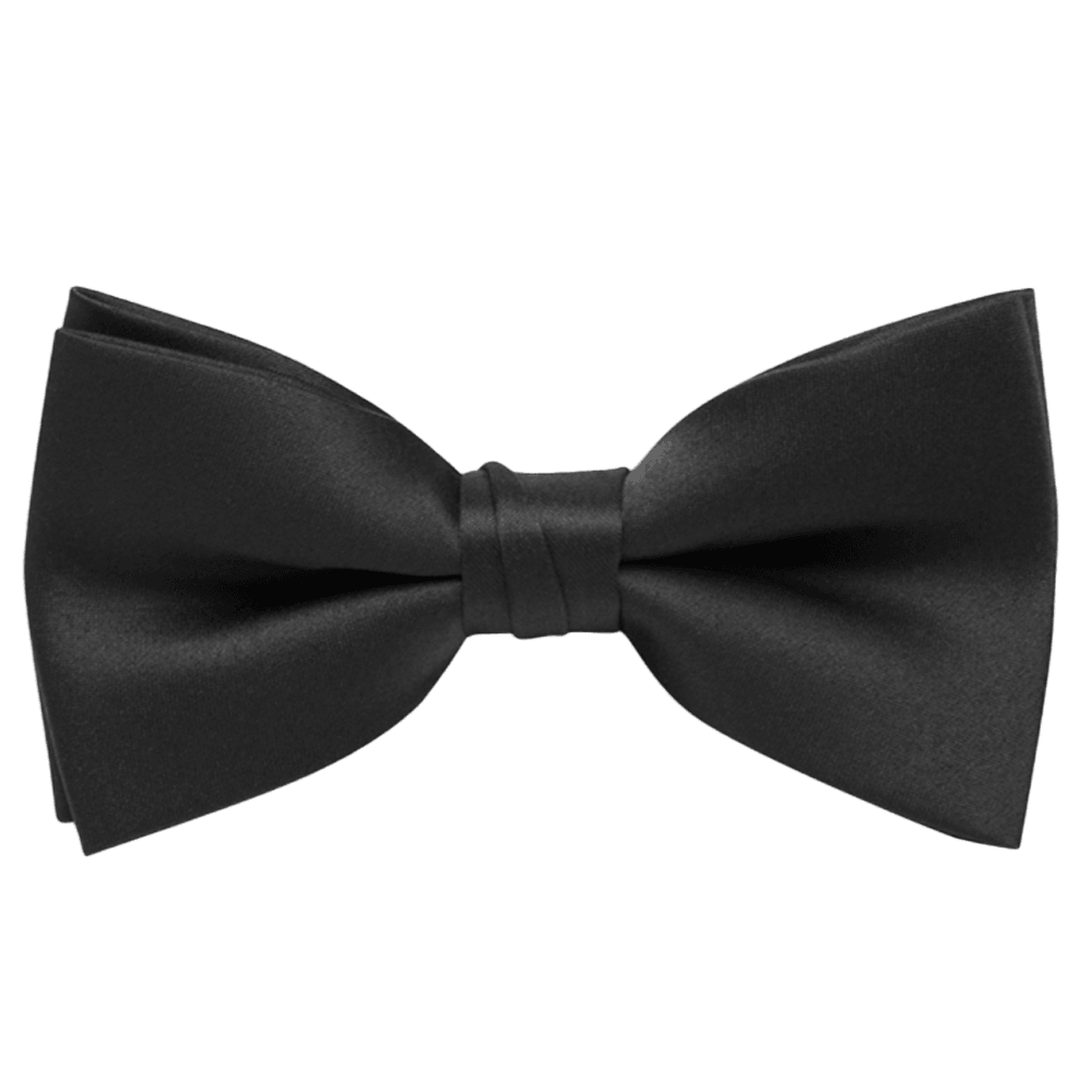 Buckle Bow Tie-Plain Satin Black - Harrys for Menswear