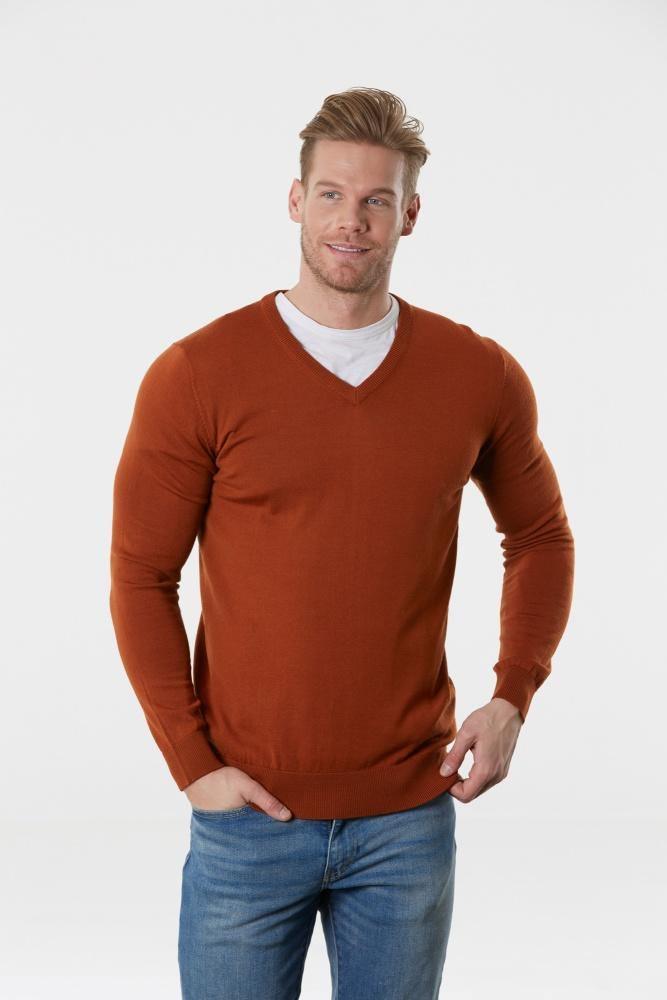 Classic V Neck Pullover Rust BL9524 - Harrys for Menswear