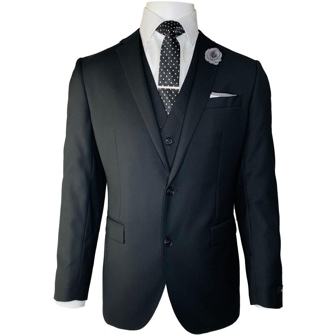 SSA3-Maximus Suit Jacket-Black - Harrys for Menswear