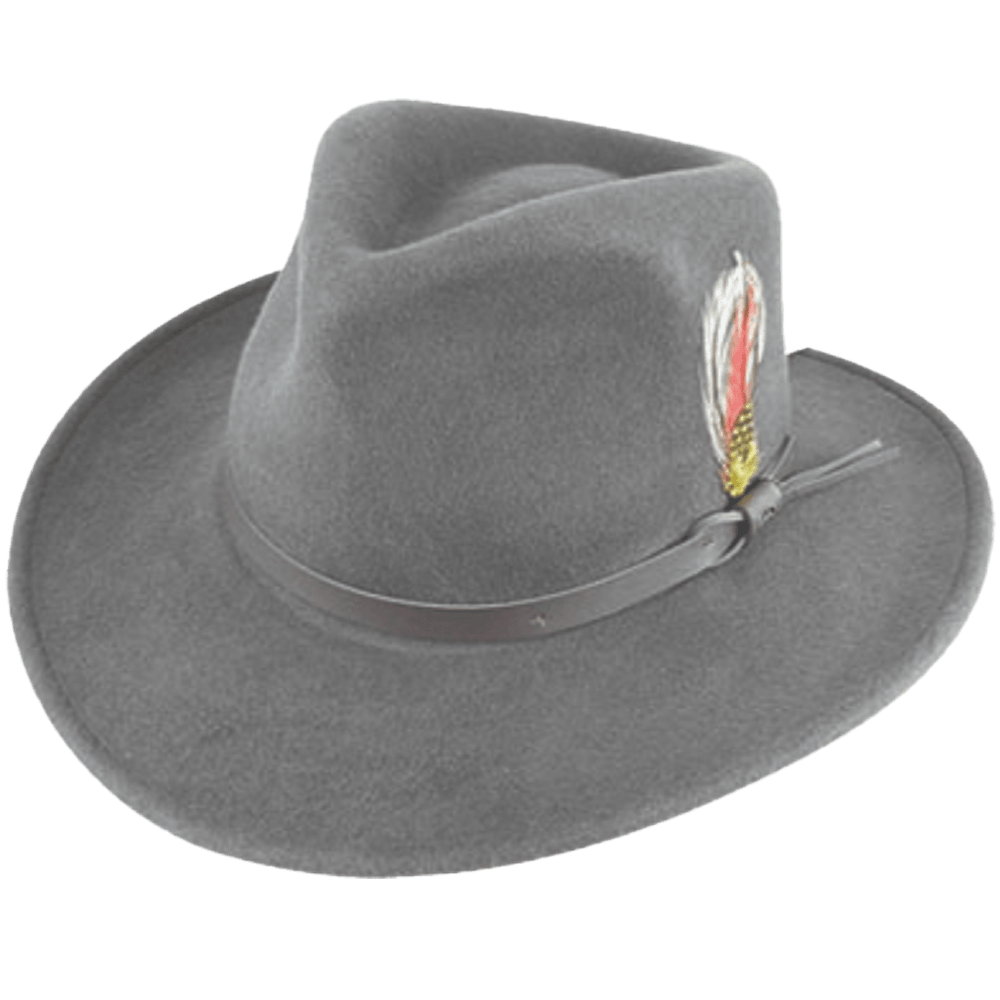 Crushable Water Repellent Wool Felt Outback Hat - Harrys for Menswear
