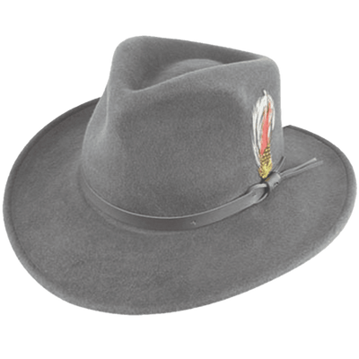 Crushable Water Repellent Wool Felt Outback Hat - Harrys for Menswear