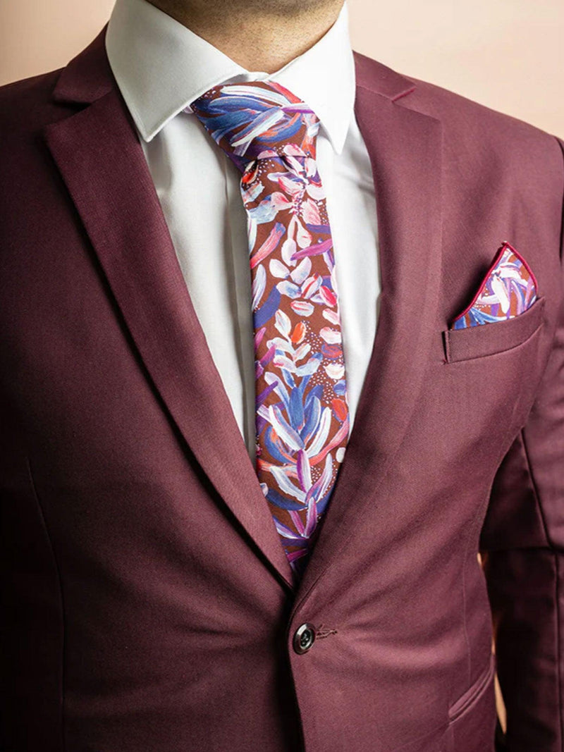 Protea Burgundy Tie - Harrys for Menswear
