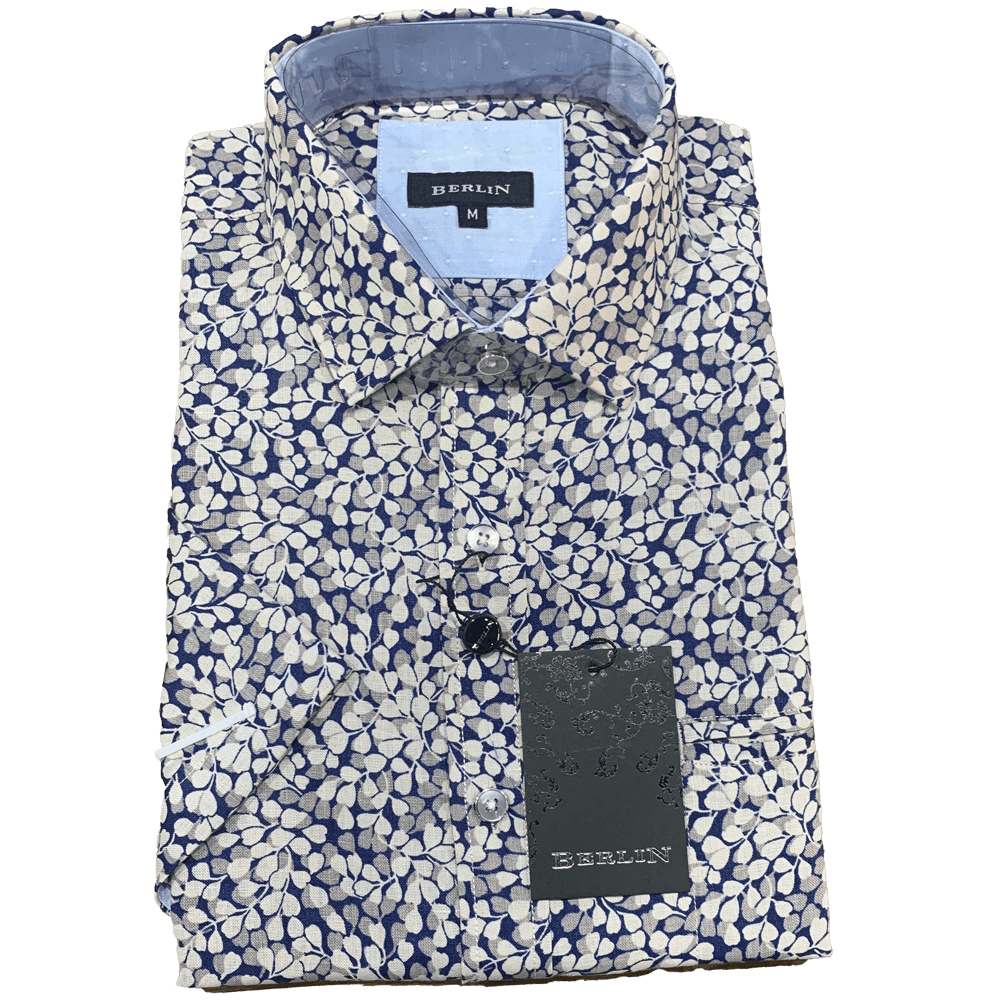 Berlin S/S Print Shirt-S974-B - Harrys for Menswear