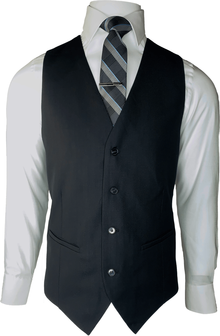 SSA8-Black Saul Vest - Harrys for Menswear