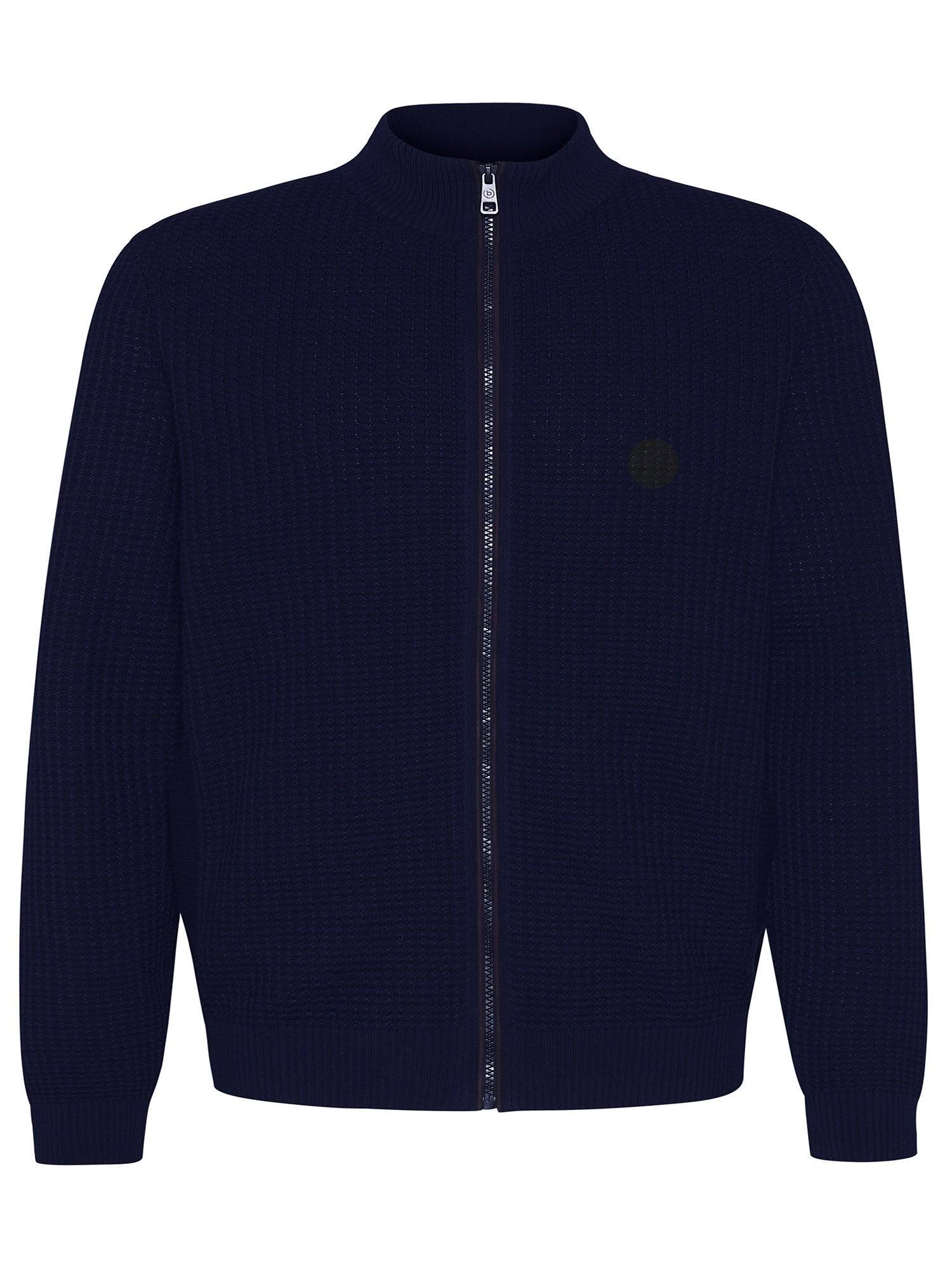 Zip Knitwear -Navy 7600 - Harrys for Menswear